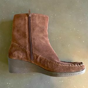 Anne Klein Suede Ankle Boots